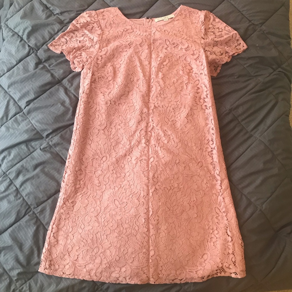 Pink lace dress